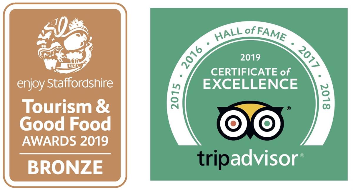 Tourism and Good Food Bronze Award and Tripadvisor Certificate of Excellence
